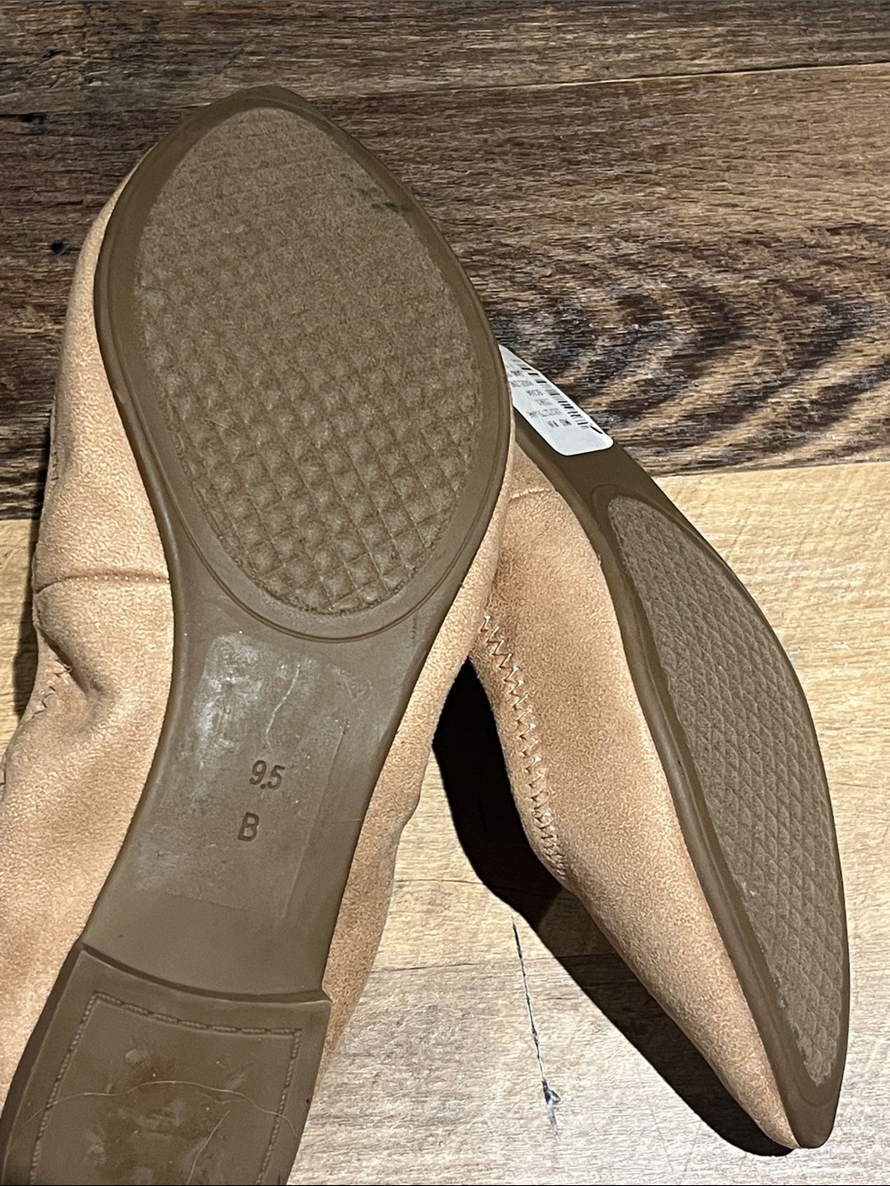 BCBGeneration Women's Tan Suede Pointed Ballet Flats - Picture 7 of 7